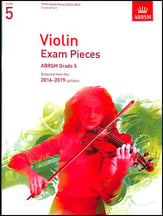 Violin Exam Pieces, 2016-2019, Grade #5 Violin and Piano - ABRSM cover